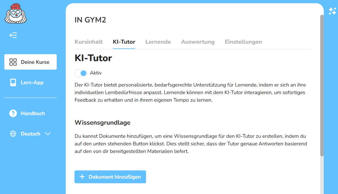 KI-Tutor aktivieren